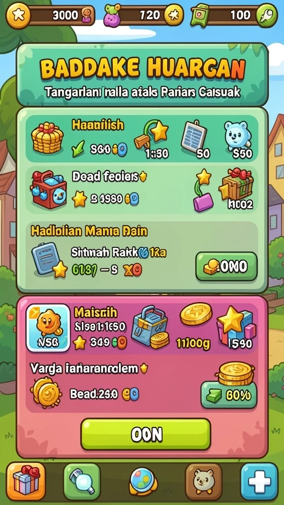 Pengaturan level yang menantang dan penuh warna.