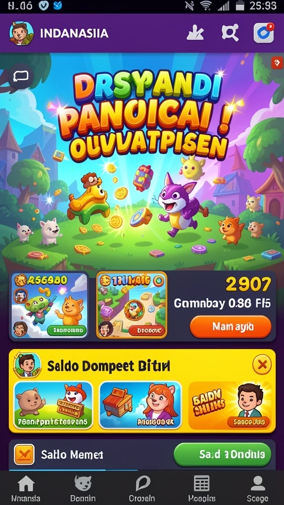 Beragam pilihan permainan yang seru dan menantang.