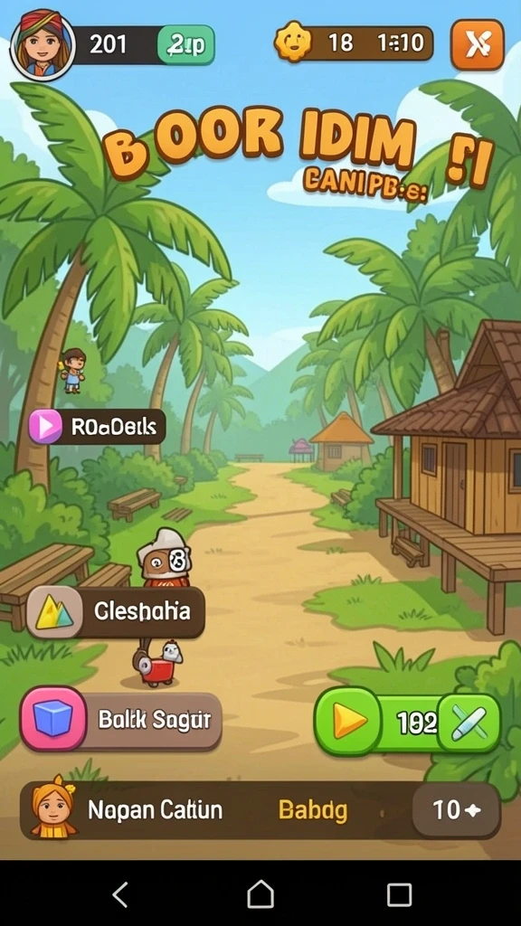 Tampilan awal permainan dengan grafik menarik.