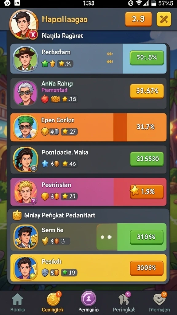 Tampilan antarmuka permainan yang menarik dan intuitif.