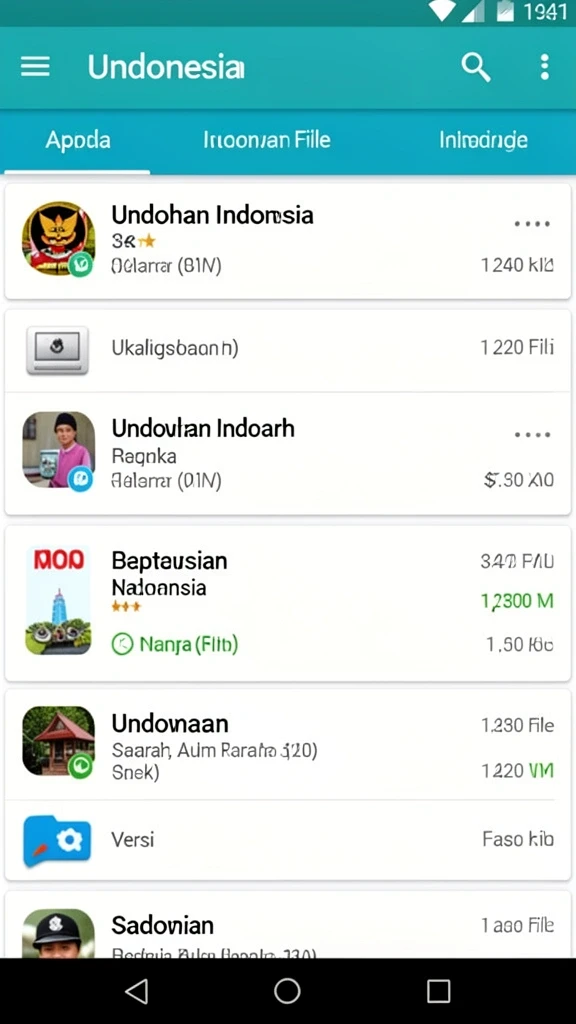 Tampilan menu utama yang menarik dan interaktif.