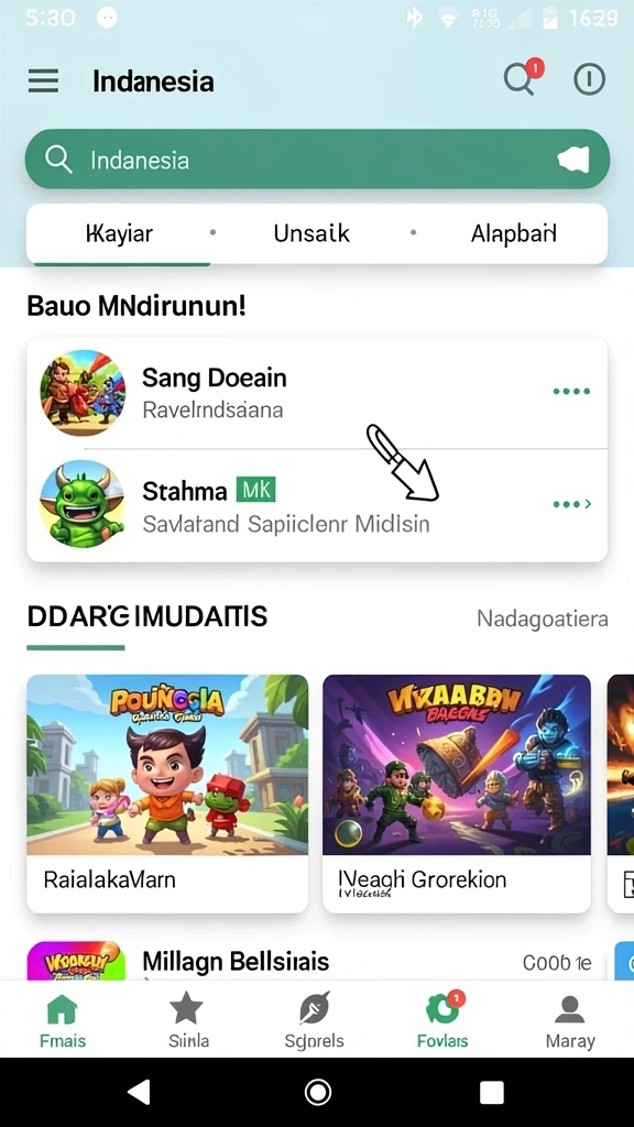 Berbagai pilihan permainan yang menarik dan menyenangkan.