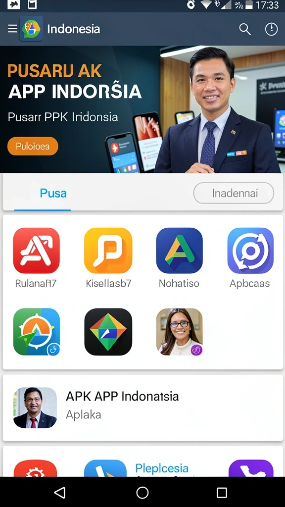 Tampilan menu utama yang menarik dan mudah digunakan.