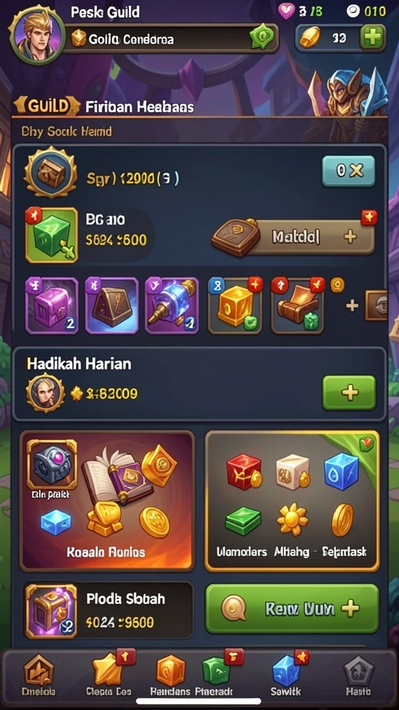 Screenshot menampilkan antarmuka utama yang menarik.