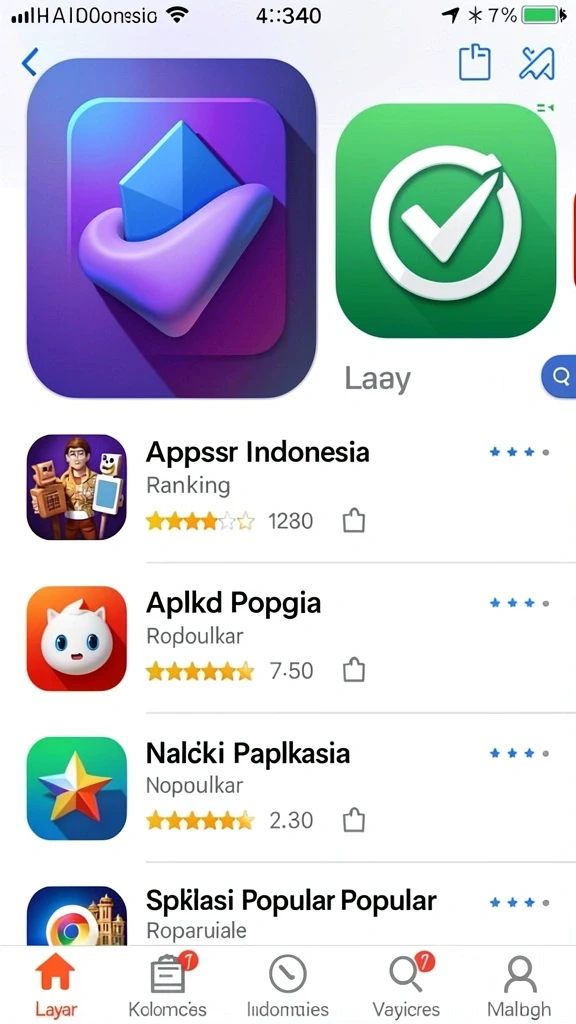 Screenshot memperlihatkan tampilan awal yang menarik.