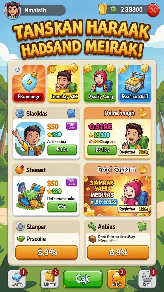 Screenshot menunjukkan fitur bonus yang memukau.
