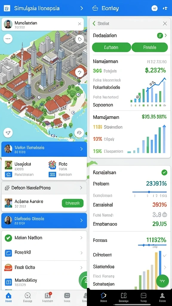 Tampilan menarik dari antarmuka permainan.