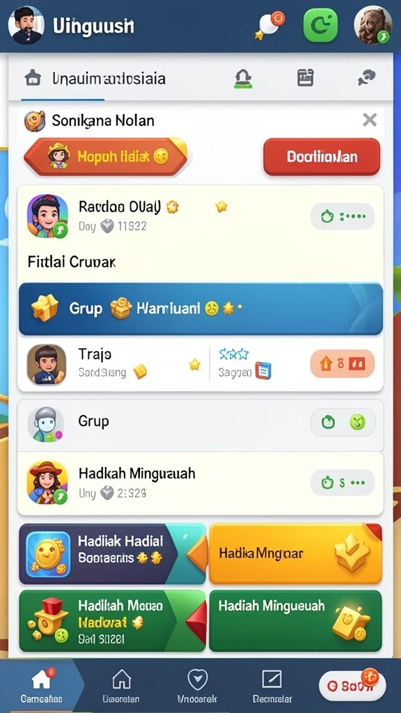 Beragam karakter unik untuk dipilih.