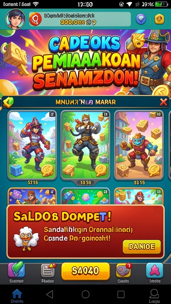 Screenshot menunjukkan interaksi dengan pemain lain.