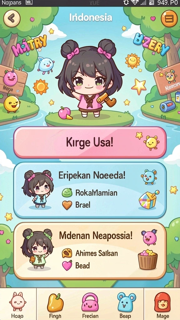 Karakter beragam untuk pengalaman bermain yang seru.