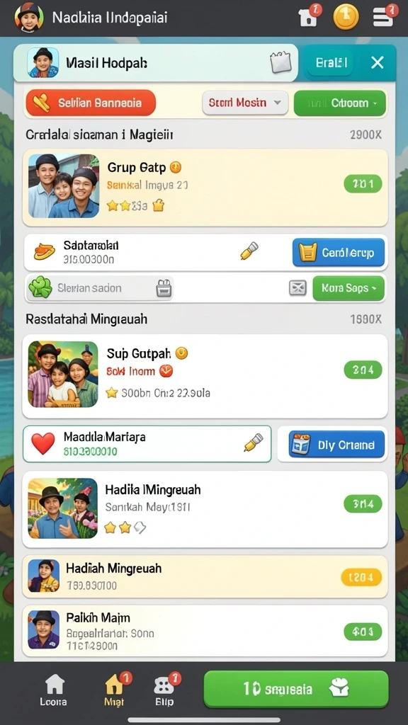 Karakter unik dengan kemampuan berbeda-beda.