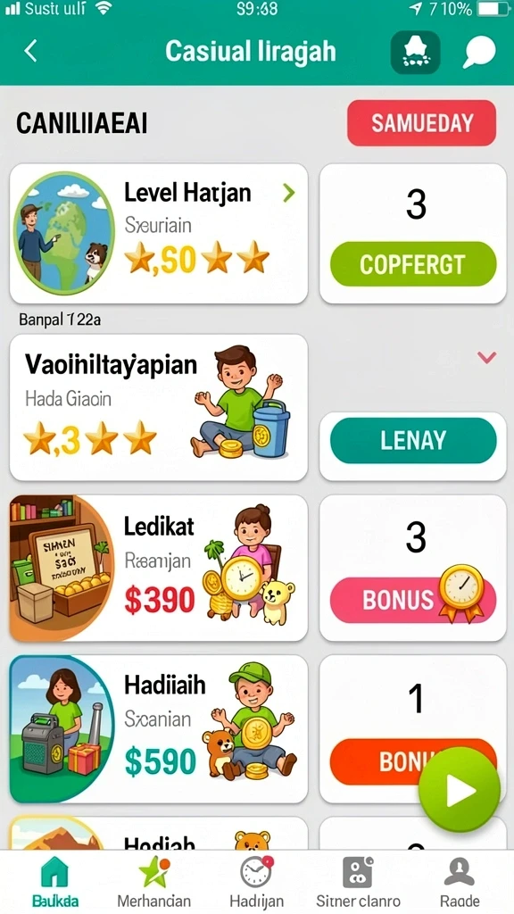 Beragam permainan slot seru siap untuk dimainkan.